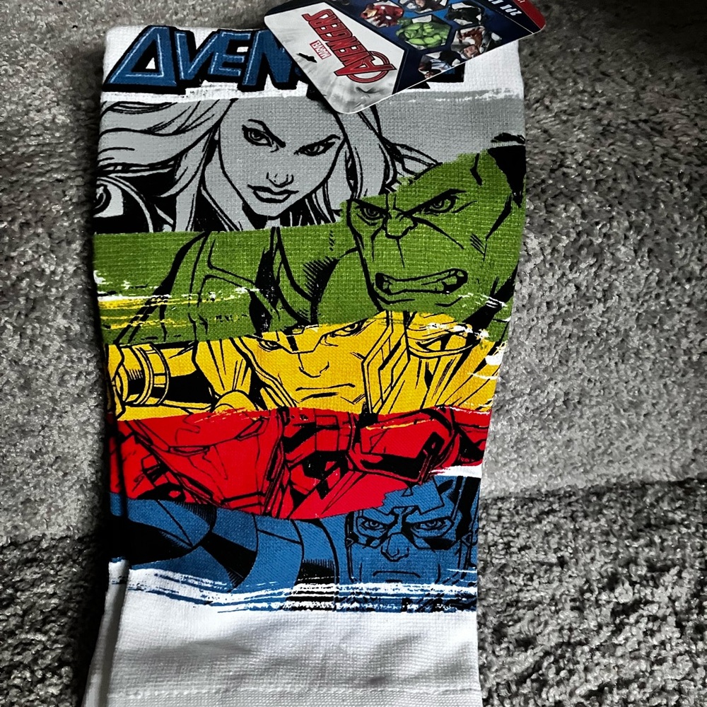 Marvel Avengers - 2 Pack 100% Cotton Kitchen Towel - White plus Paint Splash